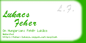 lukacs feher business card