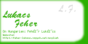 lukacs feher business card